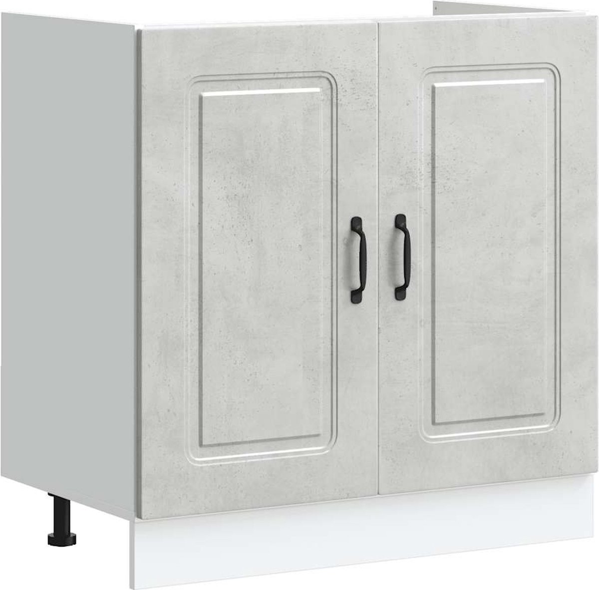 Hangkast Riga Zwart Eiken 20 x 29,5 x 80 cm Bewerkt hout