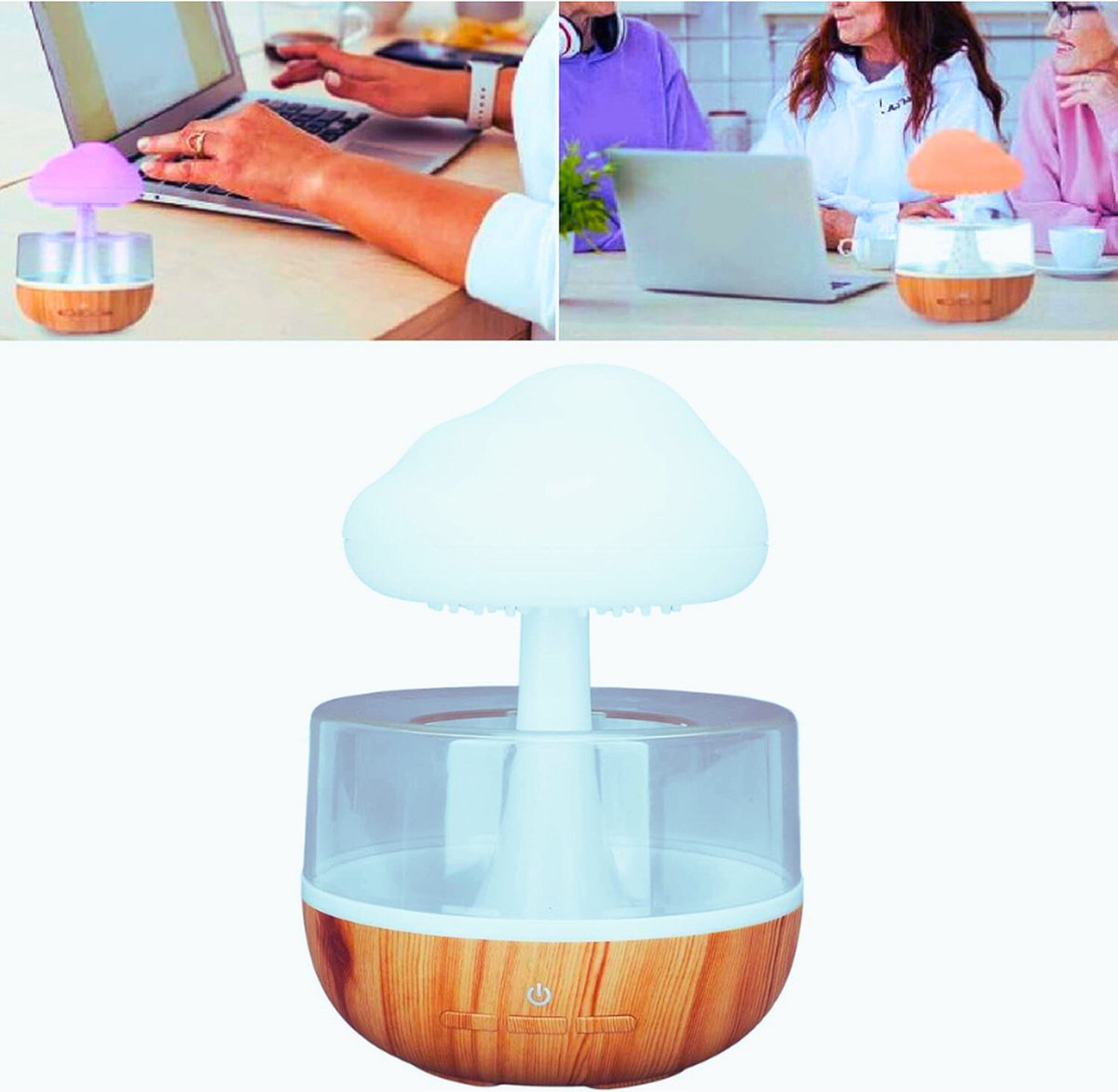 Goedkoopste Schattige Regenwolk Luchtbevochtiger En Essentiële Olie Diffuser Met 7 LED Verlichting Voor Slaapkamer