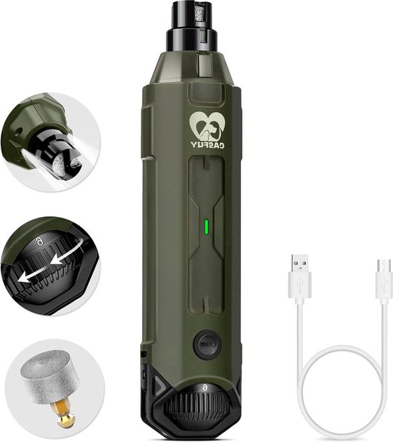 Gimars Nagelslijper Voor Honden, 6 Snelheden Met 2 LED-Lampjes, Ultrastil, 12000 RPM, Verstelbare Hondenpootslijper Met USB, Geschikt Voor Grote, Middelgrote En Kleine Katten En Honden, Oranje Gimars Nagelslijper Voor Honden, 6 Snelheden Met 2 LED-Lampjes, Ultrastil, 12000 RPM, Verstelbare Hondenpootslijper Met USB, Geschikt Voor Grote, Middelgrote En Kleine Katten En Honden, Oranje
