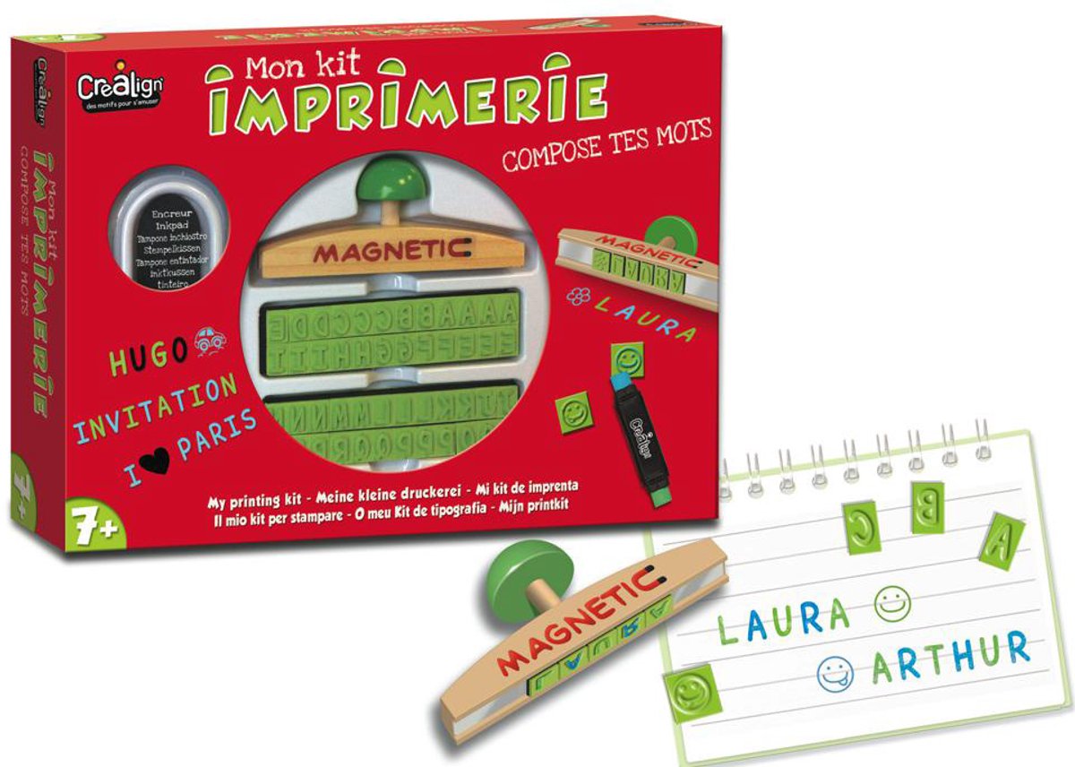 Crealign educatieve printkit stempelset voor kinderen.