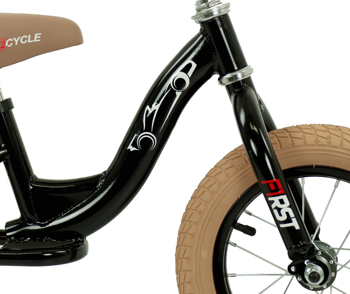 2Cycle - Loopfiets - First - Luchtbanden - Zwart - Loopfiets 2 jaar - Balance bike — afbeelding 3