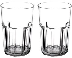Multifunctionele Kunststof Glazen – 45cl – Transparant – 2 Stuks