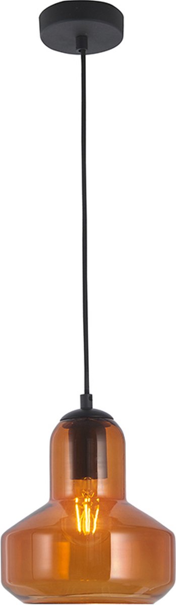 Olucia - SABINA - Hanglamp - Bruin - Vorm: Rond