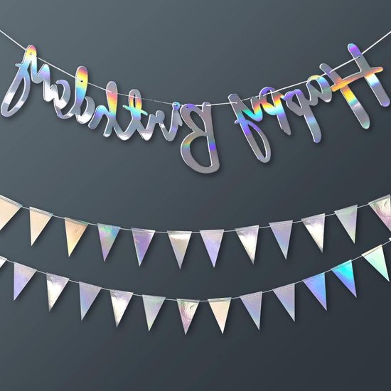 Probuk Glitterslinger Gouden Sterren – 5x 4 Meter, Reflecterend Karton – Voor Thuis, Bruiloft, Verjaardag, Feest En Doop – Totaal 20 Meter