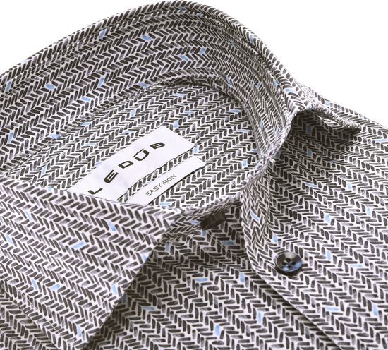 Chemise Ledûb imprimé moderne bleu