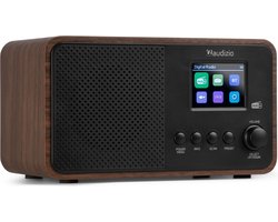 DAB radio - Audizio Avio DAB radio met Bluetooth - DAB+ - FM - USB - 20 voorkeurszender - Houtlook