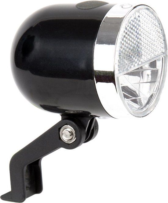 Ikzi NERO - Fietskoplamp - Retro - 10 Lux - Batterij - Zwart — afbeelding 2