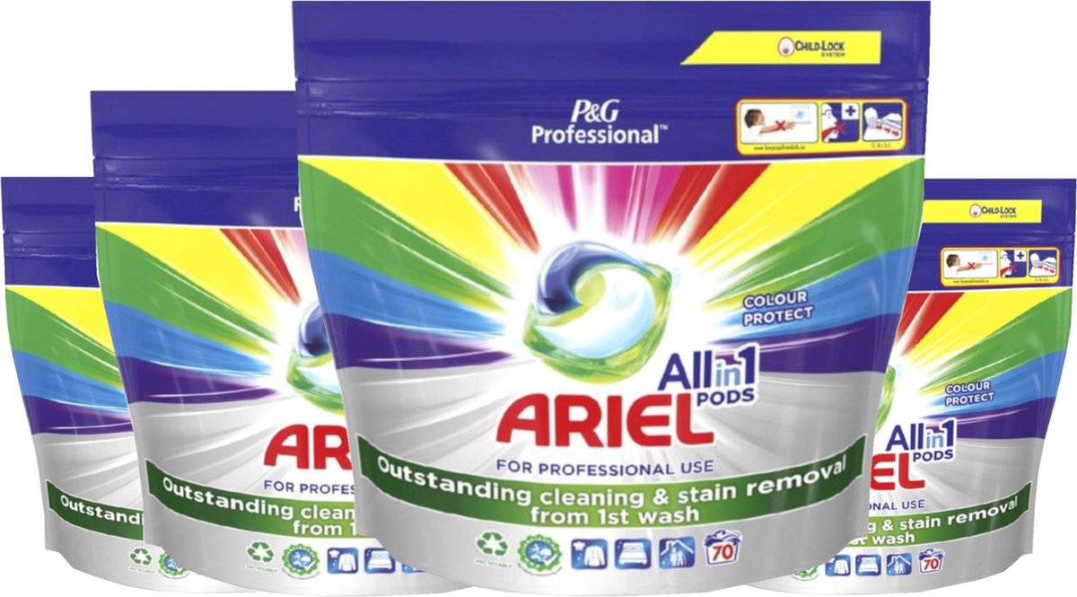 Goedkoopste Ariel All in 1 Pods Color - 4x70 wasbeurten - voordeelverpakking