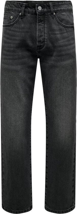 ONLY & SONS ONSEDGE straight leg jeans washed black