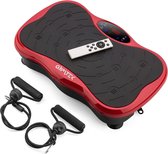 Gymtek® Trilplaat XP500 - tot 180kg - 5 Trainingsprogramma's, 99 Niveaus - 2 Uitbreidingsbanden - Bluetooth, Afstandsbediening, LCD, Luidspreker