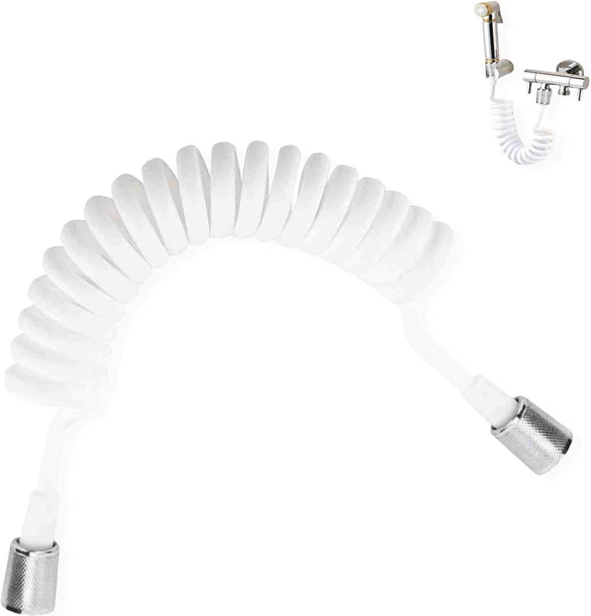Goedkoopste Flexibele ABS douche-veerslang voor badkamer en toilet - wit