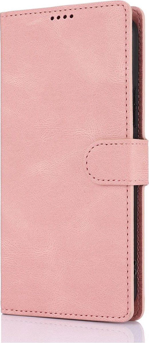 Mobigear Telefoonhoesje geschikt voor Xiaomi 14T Pro Hoesje | Mobigear Wallet Bookcase Portemonnee | Pasjeshouder voor 3 Pasjes | Telefoonhoesje voor Pinpas / OV Kaart / Rijbewijs - Roze