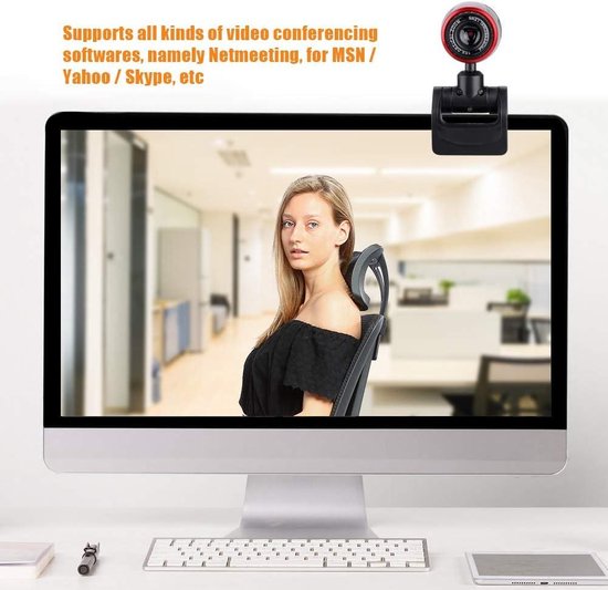 Webcam HD CHICIRIS Con Rotazione 360° E Microfono Integrato - Videocamera USB 2.0 Per PC E Laptop, Alta Definizione, Bilanciamento Del Bianco Manuale