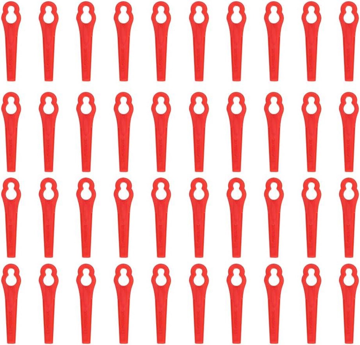 40 stuks grasmaaier trimmer messen - reservemessen gras trimmer - accessoires voor draadloze strimmer - kunststof lemmer . – foto 2