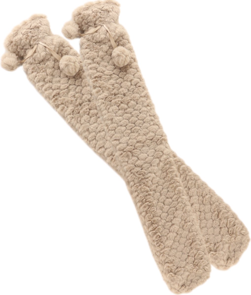 Goedkoopste MARBEAUX Warmwaterkruik - Set van 2 Stuks - Lange Kruik - met Zachte Hoes - Beige - Warmtekruik - Kersenpitkussens - Magnetron - Pittenzak