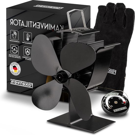 Stille kachelventilator - efficiënte warmteaangedreven ventilator voor