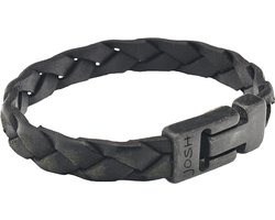 JOSH Heren Leren Armband Zwart | 24902-BRA