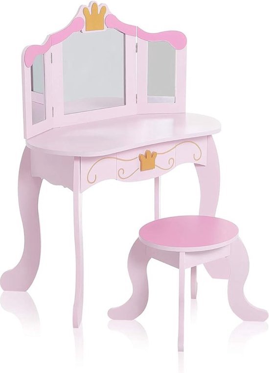 3-in-1 ombouwbare kaptafel voor meisjes • Kleine Piraten 3-in-1 ombouwbare kaptafel voor meisjes • Kleine Piraten