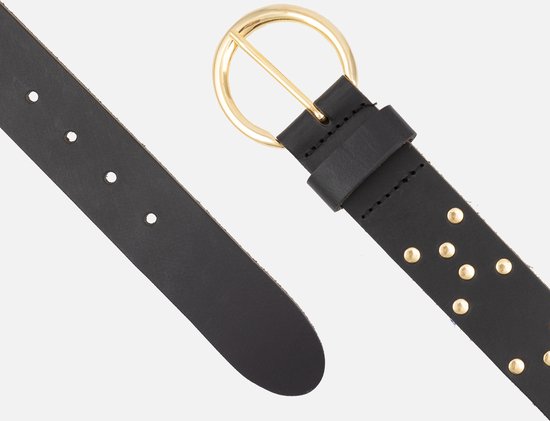 Alternatieve Riem Met Rijen Metalen Schedels En Studs