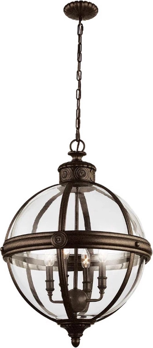 Bohemian Kroonluchter - Steady Lighting - Metaal - Bohemian - E14 - L: 49.8cm - Voor Binnen - Woonkamer - Eetkamer - Brons