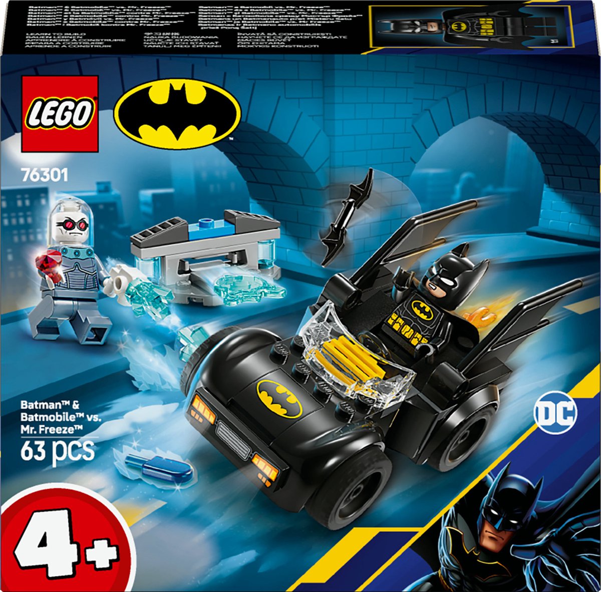LEGO DC Batman Batman en Batmobile vs Mr Freeze voertuig  76301