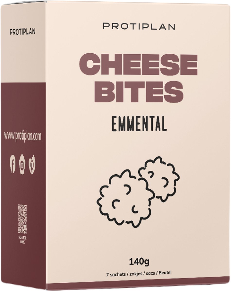 Goedkoopste Protiplan | Cheese Bites | Emmentaler Kaas | 7 x 20 gram | Low carb snack | Snel afvallen zonder hongergevoel!