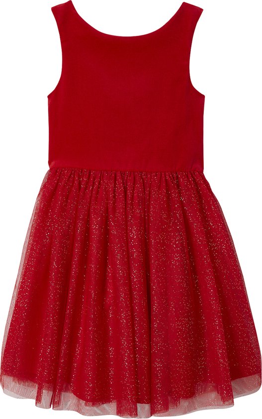 Vertbaudet Robe Noël en velours et tulle brillant fille