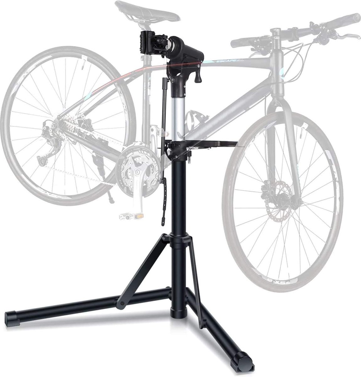 JGS ® Fiets Reparatiestandaard van Aluminium met Verstelbare Hoogte en 360° Draaibare Klem voor MTB en Racefietsen