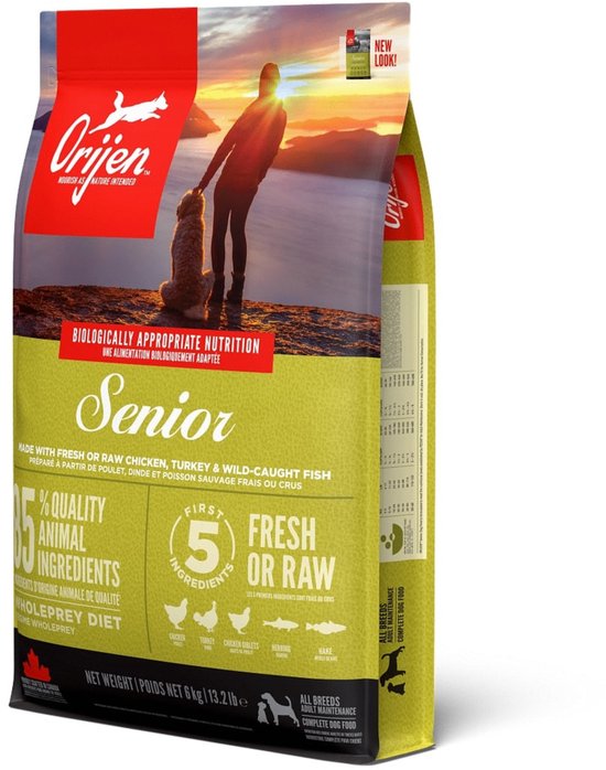 Orijen Whole Prey Senior Dog Kip&Kalkoen - Hondenvoer - 6 kg