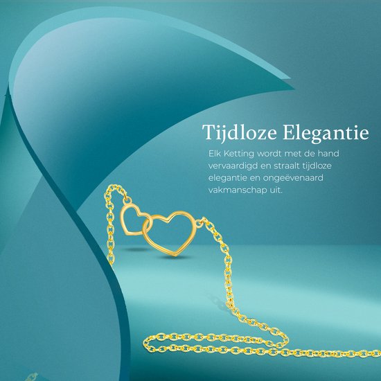 Miore - Collier Cœur en Or jaune - Femme - Or 9 Carats - Bijou hypoallergénique - Collier Pendentif Fait Main