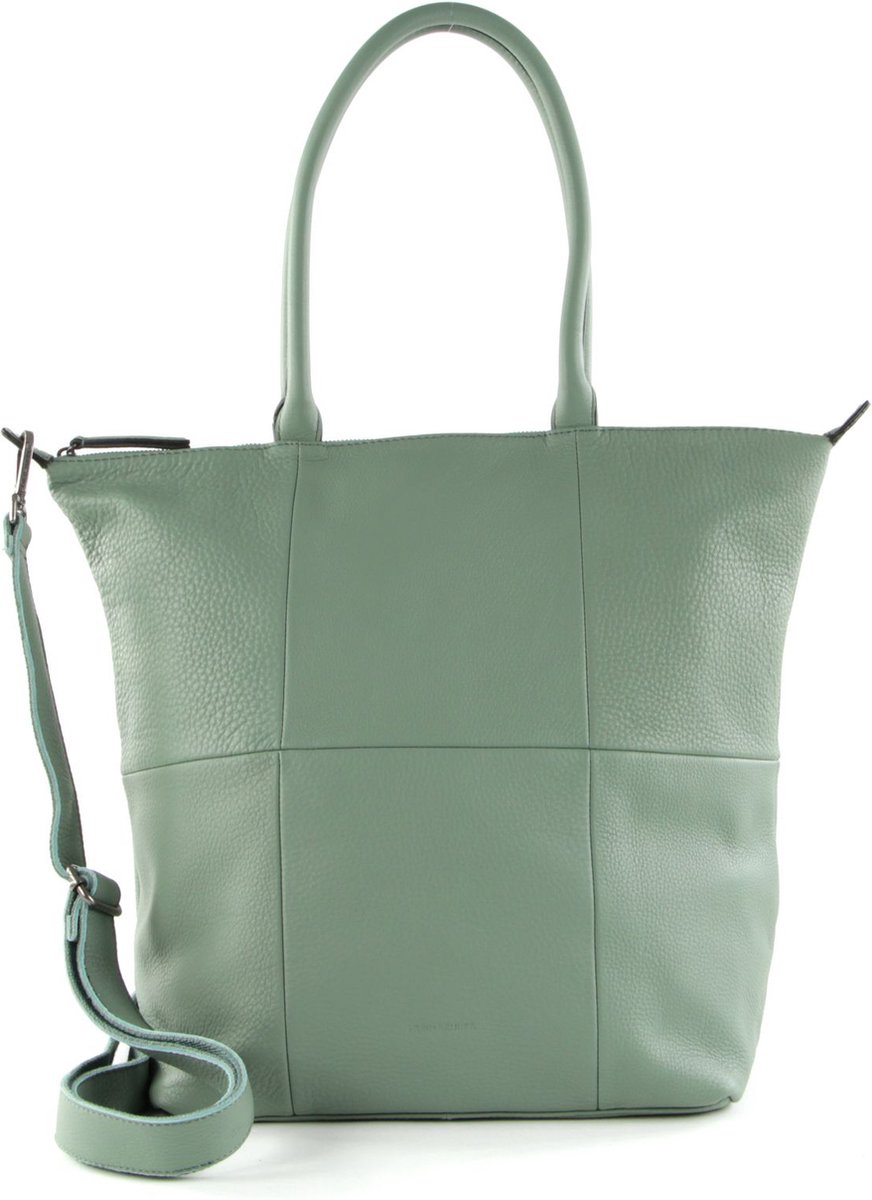 FREDsBRUDER Leren Schoudertas Shopper Happy Collection Happy Bag Sea Green Groene