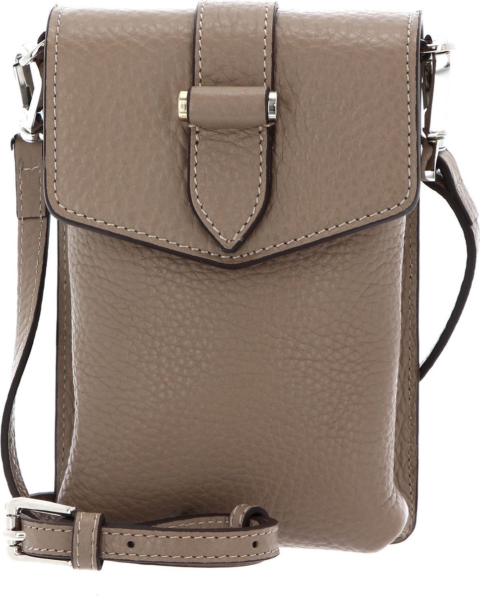 DECADENT Leren Telefoontasje Schoudertas Gina Mobile Crossover Sand Beige