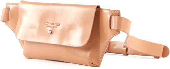 SCOTCH & SODA Cuir Sac banane Leather Belt Bag Light Apricot Rose