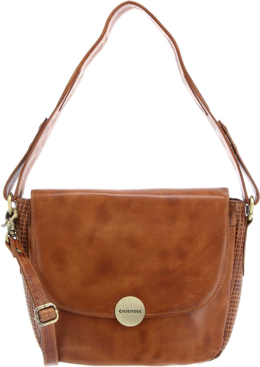 CHIEMSEE Leren Schoudertas Brisbane Shoulderbag Cognac Bruine