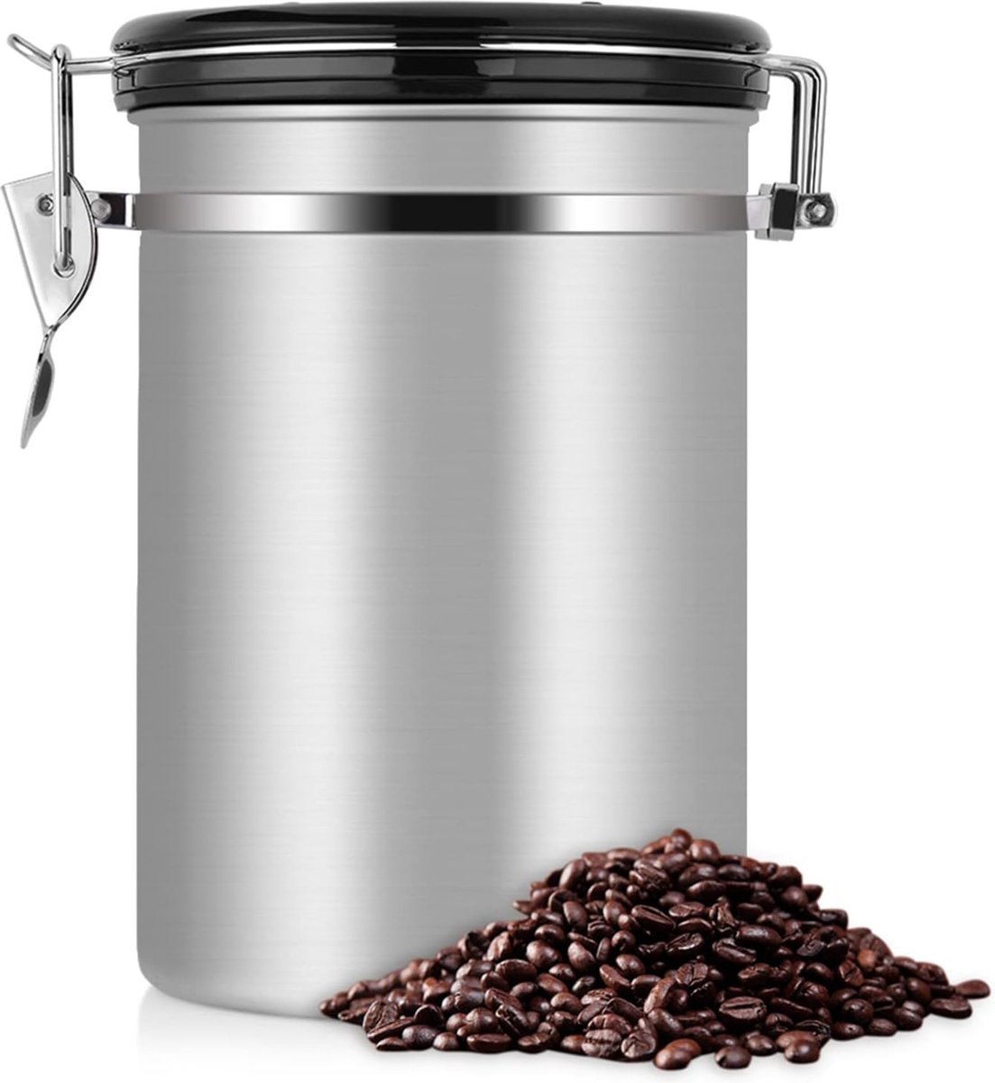 Crrynuo Koffieblik - Voorraadpotten - Koffieblikbewaarblik - Koffiebus - zilver