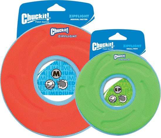 Chuckit! Zipflight - Honden frisbee - Hondenspeelgoed - Drijvend - ø 15 cm - S - Groen