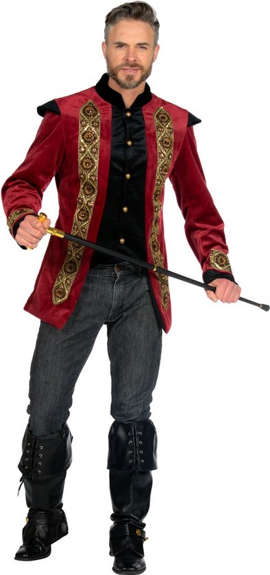 Wilbers & Wilbers - Costume Le Moyen-Âge & Renaissance - Château Médiéval Lord Frederik Veste Homme - Rouge - XL - Déguisements - Déguisements