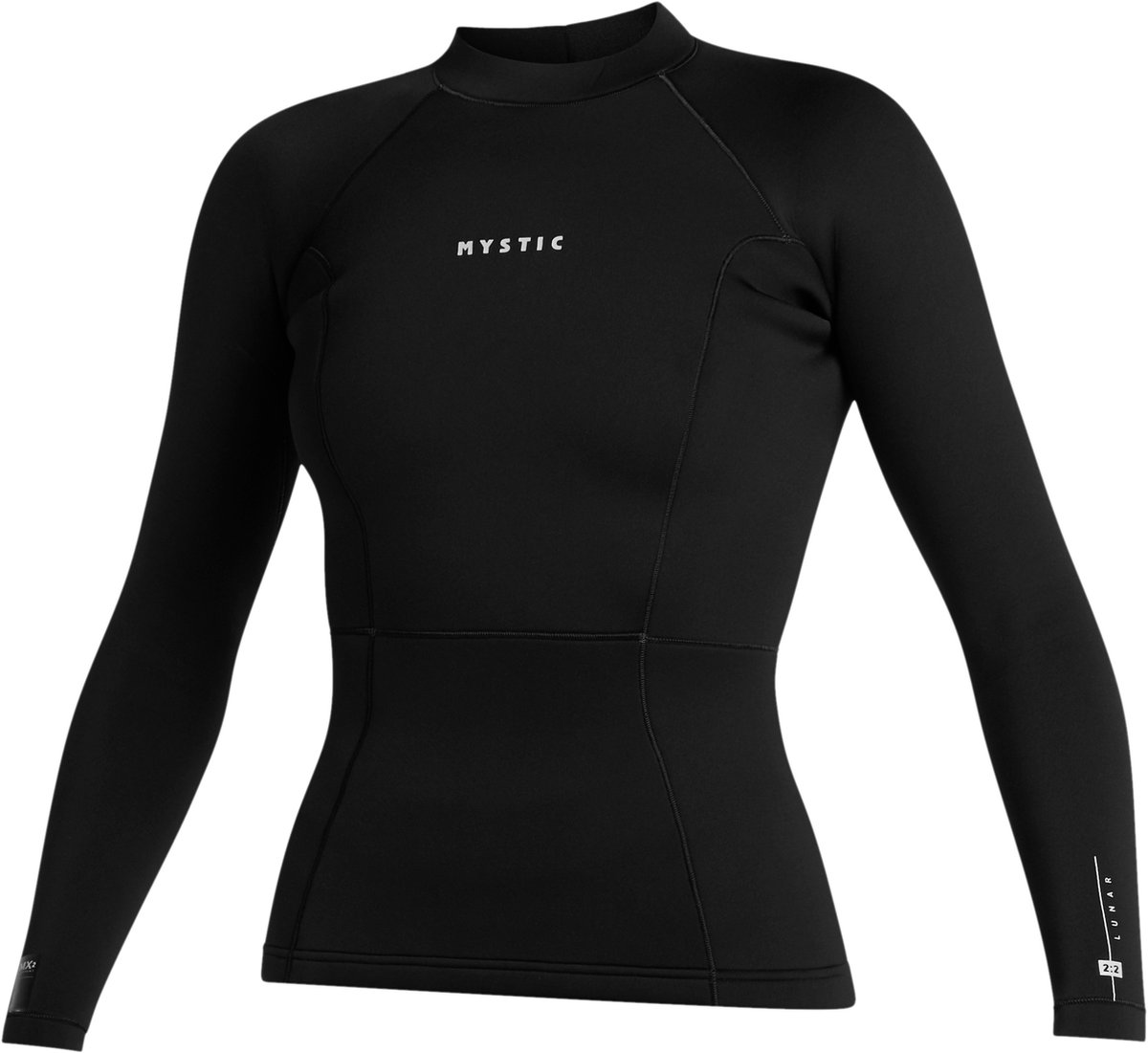 2025 Mystic Dames Lunar 2mm Long Sleeve Wetsuit Top - Bla