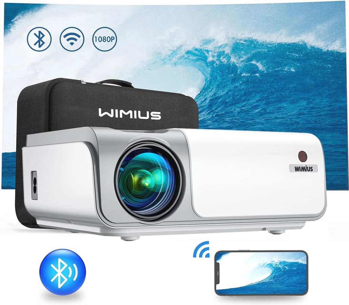 Full HD 1080P Beamer met 4K Ondersteuning en 5G WiFi