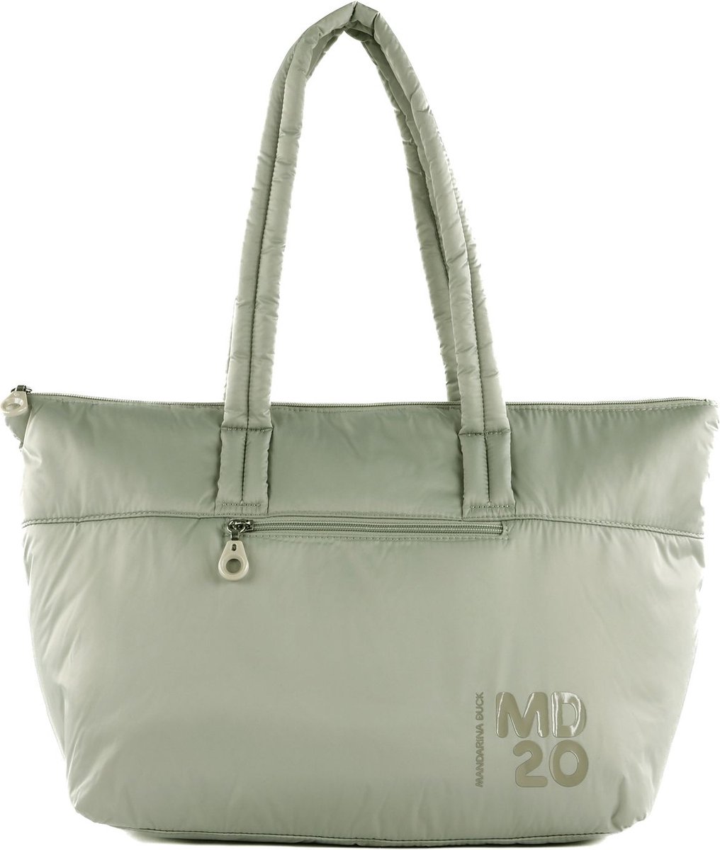 MANDARINA DUCK Schoudertas MD20 Balloon Tote Sage Gray Lichtgrijs