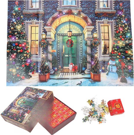 Puzzel-Adventskalender 2024 – Puzzels Met 1008 Stukjes – Aftellen Tot Kerstmis – 24 Dozen – Jigsaw Puzzels Voor Volwassenen En Kinderen – Kerstpuzzels – Kerstcadeau Voor Jongens En Meisjes