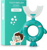 Tandenborstel kind-Handtandenborstel voor kinderen-2 tot 12 jaar-Zachte silliconen-Baby tandenborstel-Tandenborstel baby en peuter - U-Vormig - 360 graden-Bijtringen-peutertandenborstel-U vorm