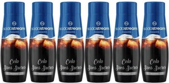 Set van 6 SODASTREAM SUIKERVRIJE COLA-concentraten - 440 ml