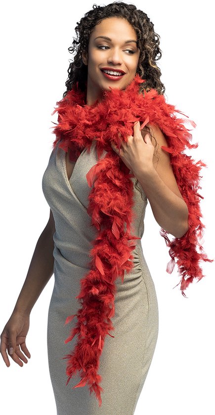 Boland - Boa 50 g bordeaux Rood - Volwassenen - Unisex - Showgirl - Glitter and Glamour