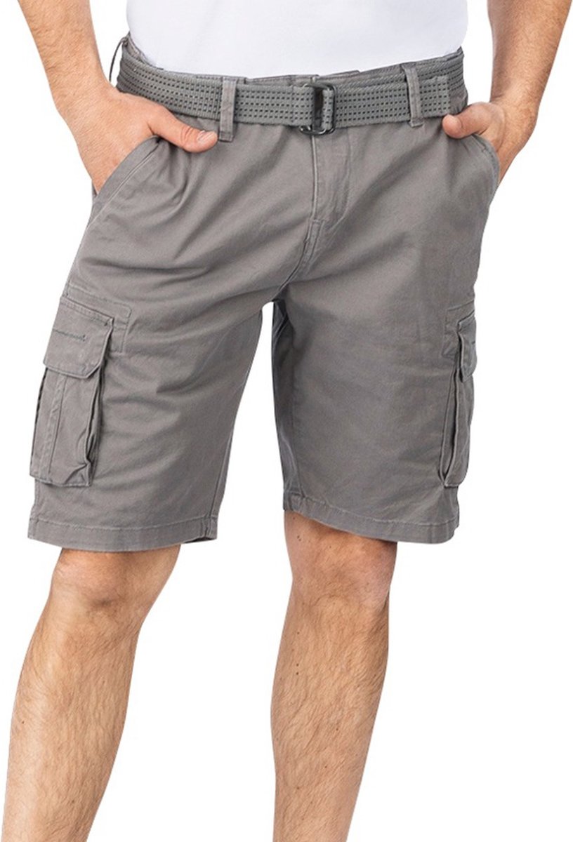 riverso Heren Short RIVJoko regular/straight Grijs S Volwassenen Cargo shorts / korte broek