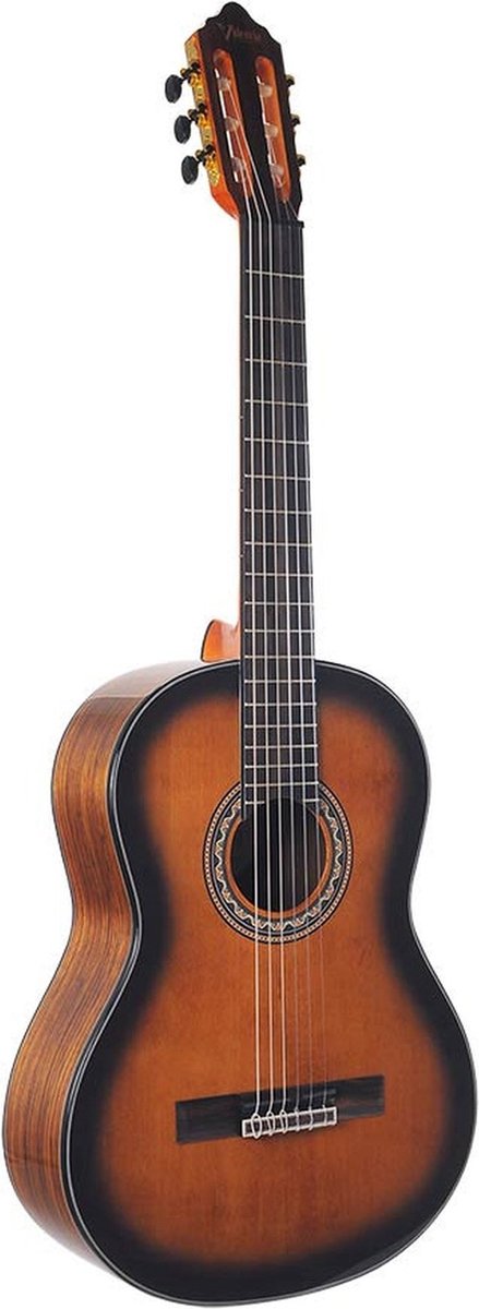 Valencia VC564BSB klassieke gitaar 4/4, sitka sparren top, walnoot zij- en achterblad, hoogglans brown sunburst finis