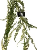 Bellatio Design kunstplant/hangplant slinger - Varen/Monilophyta - groen - 180 cm lang - planten guirlandes
