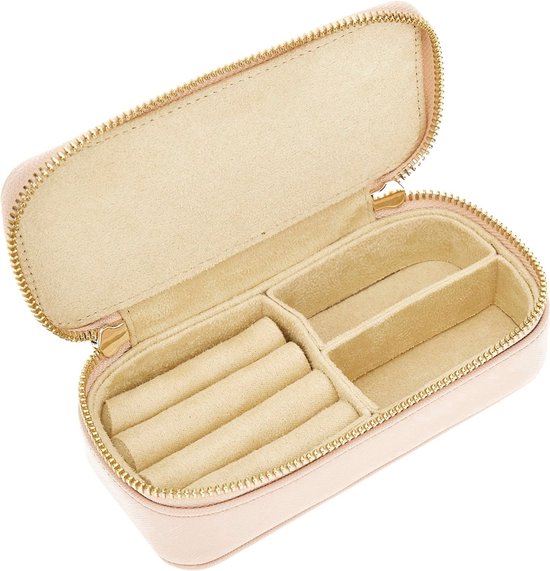GUESS Small Jewelry Case – Schwarze Schmuckschatulle, 16x7x4 Cm, Mit Reißverschluss & Fächern