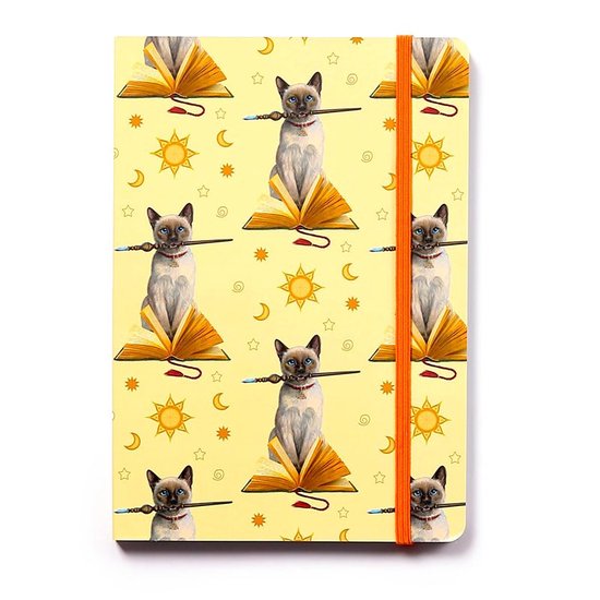 Notitieboekje A5 - Lisa Parker - Hocus Pocus Cat Fantasy - Gerecycled Papier - Gelinieerd - 21x15x1cm