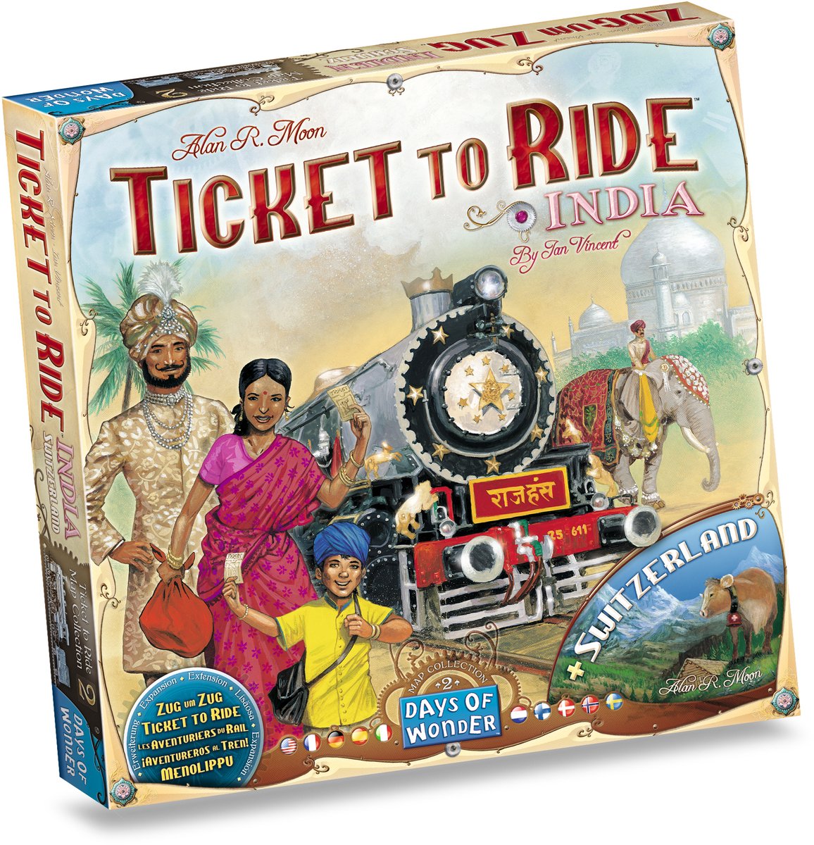 Days of Wonder Ticket to Ride India+Zwitserland uitbreidingsspel